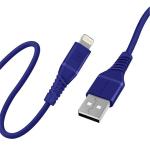 Promate POWERLINEAI120BL MFi Certified - 2.4A - 480Mbps USB-A to Lightning Cable - 1.2m - Blue Soft Silicone - Tangle Resistant - 25000+ Bend Lifespan - Data & Charge