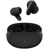 Promate LUSH.BLK In-Ear HD Bluetooth Earbuds - Black Intellitouch & 230mAh Charging Case - Ergonomic Fit - Up to 5-Hour Playback - 2x 40mAh Earphone Battery - Water Resistant - Auto Pairing