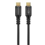 Promate POWERBOLT240-2M 240W PD - 40Gbps - 8K 60Hz USB-C Cable - 2m - Black Thunderbolt 3 - Nylon Braided - Overcharge Protection - Data & Charge