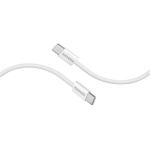 Promate ECOLINE-CC120 60W PD - 480Mbps USB-C Cable - 1.2m - White Fabric Braided - Super Slim Connectors - 25000+ Bend Lifespan - Data & Charge