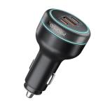 Promate POWERDRIVE-230 230W Rapid Charge Car Charger with Dual PD & QC Ports 140W & 45W PD for Notebooks / MacBooks / Smartphones / Tablets - Automatic Voltage Regulation