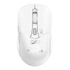 Promate Rechargeable Wireless Mouse with BT & RF Connectivity - White 800/1200/1600DPI - Built-in 500mAhBattery - Range Up to 10m - 50cm Charging Cable - USB-C Port - 6x Fully Fuctional Buttons