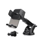 Promate TransHold-EXT Secure Smartphone Holder with Multiple Mounting Options SecureAnti-Slip - 2in1 Kit for Dashboard - Windshield & AC Vent - Extendable Arm