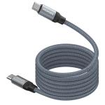 Promate SPRINGY.GRY 60W PD - 480Mbps USB-C Cable - 1.2m - Grey Self Organising Auto Untangle - Magnetic Auto Organise - Data & Charge