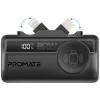 Promate 5000mAh Ultra-Compact Fast Charging Power Bank - Black with In-Built Dual Folding USB-C & Lightning Connectors & Apple Watch Charger - Supports 20W PD - USB-C In / Out - Smart LED Battery Indicator Promate 5000mAh Ultra-Compact Fast Charging Power Bank - Black with In-Built Dual Folding USB-C & Lightning Connectors & Apple Watch Charger - Supports 20W PD - USB-C In / Out - Smart LED Battery Indicator