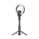 Promate 2K 5MP UHD Webcam with Built-in Microphone Ring Light & DetachableTripod - Noise Reduction Mic - 5.5" Ring Light - 90 Degree Wide Angle Lens - Perfect for Vlogging & Live Streaming