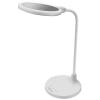 Promate LUXO  Flexible Gooseneck LED Desk Lamp with Ring Light Vanity Mirror & Touch Controls. 3-LED Modes, Long-Lasting 1200mAh Built-in Battery, Includes 1m Charging Cable.