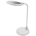 Promate LUXO  Flexible Gooseneck LED Desk Lamp with Ring Light Vanity Mirror & Touch Controls. 3-LED Modes, Long-Lasting 1200mAh Built-in Battery, Includes 1m Charging Cable.