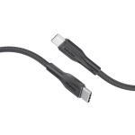 Promate XCORD-CC200-BLK  2m 60W USB-C to USB-CSuper Flexible Cable 3A/20V Supports 3A/20V Charging & 480Mbps Data Transfer. Black Colour.