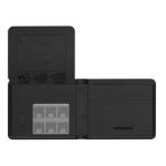 Promate PROWALLET-BLK Anti-Loss Slim Leather Wallet With RFID Protection & Smart Tracking.