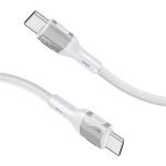 Promate Tough Built - 60W PD - 480Mbps USB-C Cable - 1.2m - Grey Super Slim Connectors - Tangle Free Soft Silicone - Data & Charge
