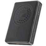 Promate 10000mAh UltraSlim Wireless Charging 15W MagSafe Power Bank - Black 20WPD USB-C In/Out Port - Smart Battery Indicator - Durable Aluminum Body - 30cm Charging Cable Included