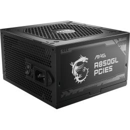 MSI MAG 850W Power Supply 80 Plus Gold - ATX 3.1 PCIe 5.0 Ready - 12VHPWR 12+4-Pin - Full Modular Design - Industrial Level Protection with OVP / OCP / OPP / OTP / SCP / UVP - 7 years Warranty
