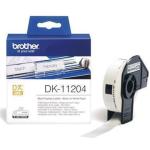 Brother Genuine DK-11204 Label Roll Black on White, 17mm x 54mm 400 labels per roll for QL1100, QL-580N, QL810W, QL800, QL820NWB, QL1110NWB, QL-1050, QL700