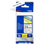 Brother Genuine TZE251 Labelling Tape Cassette Black on White, 24mm wide for PTD610BT, PTD600, PT-P910BT, PTD800W, PT2420PC