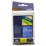 Brother TZE555 : Laminated tape white on blue 8m