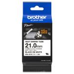 Brother Genuine HSe-251E Heat Shrink Tube Tape Cassette Black on White, 21.0mm wide for PTE550WVP,PTP700,PTP750W,PTD800W,PTP900W,PTP950NW