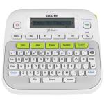 Brother PTD210 Handheld Label Maker Thermal Transfer - 20 mm/s Mono - 180 DPI - Label / Tape - 3.50 mm / 6 mm / 9 mm / 12 mm - LCD Screen - 6 AAA Batteries Supported - White / Grey