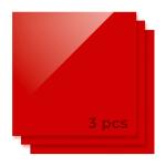 xTOOL Material Acrylic Sheet Plexiglass - Ture Red Opaque Glossy - 3 Pieces 30x30cm x 3mm - 1/8"