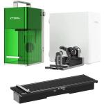 xTOOL Laser Engraver & Cutter F1 Platinum Bundle Pack Portable Laser Engraver - Mint Green With Desktop Smoke Purifier, Slide Extension, Rotary Attachment 2 Pro