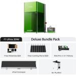 xTOOL Laser Engraver & Cutter F1 Ultra 20W Deluxe Bundle Pack - Mint Green With Smoke Purifier, Conveyor Belt, Rotary Attachment 2 Pro