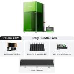 xTOOL Laser Engraver & Cutter F1 Ultra 20W Entry Bundle Pack - Mint Green Including RA2 Pro, Conveyor