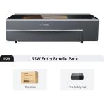 xTOOL Laser Engraver & Cutter P2S 55W Grey, ClassIV Entry Bundle Pack Grey, Including Fire Safety Set, FREE Materials (While Stock Last)