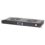 4Cabling 002.004.0015 1RU Digital Temperature Unit with 2 Way Cooling Fans