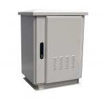 Dynamix ROD24-8X6FG 24RU Outdoor Freestanding Cabinet.  (800x600x1375mm external). IP45 rated. Angled pivoting rain hood. Double 25mm wall cavity for sun protection.Front door dust filters. Includes 10 cage nuts. Forest Green