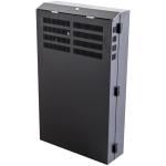 Dynamix RVWM0204S 4RU Vertical Wall Mount Cabinet with 2RU Horizontal Mounting Rails - (650x230x600mm external) - Lockable front door - Front and side ventilation slots - Black