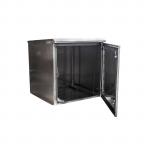 Dynamix RODWSS12-400 12RU Stainless Outdoor Wall Mount   Cabinet(610x425x515mm). SUS316 Stainless Steel Construction. IP65 rated. Lockable front door. No fans or filters. Wall mount accessories included.