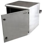 Dynamix RODWSS6-400 6RU Stainless Outdoor Wall Mount    Cabinet (611x425x390mm) - SUS316 Stainless Steel Construction - IP65 rated - Lockable front door - No fans or filters - Wall mount accessories included