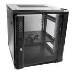Dynamix RSR12-6X10 12RU Server Cabine 1000mm Deep (600 x 1000 x 743). Incl. 1 x Fixed Shelf, 4 x Fans, 25 x Cage Nuts. 4 x Castors, 4 x Level Feet. Glass Front Door, Mesh Double Rear Door. Black