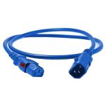Enlogic ENL-EP8706Bs C13 to C14 Locking Power Cord - 1.8m Length - Blue