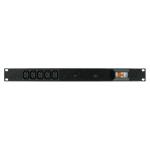 RackPower PI051-A1C31 Power Strip: 5x 10A C13 IEC outlets, 19" 1U. 10A 6kA C curve CB. 3m 1mm2front entry lead to 10A 3 pin plug.