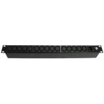 RackPower PI151-A2T04 Power Strip: 15 x 10A C13 IEC outlets, 19" 1U, 16A Thermal Overload, nolead, 16A C20 IEC inlet