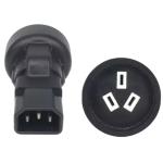 RackPower KNCNA08-01 Adapter: 10A C14 IEC plug to 10A 3 Pin Socket