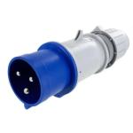 RackPower KNEP58-08 32A 3 pin IEC309 IP44 plug - Blue