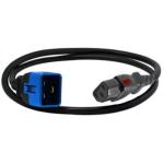 RackPower ENL-EP8722s Locking power cord C13-C20, 0.6m length, Black