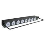 RackPower CM024 Cable Management Bar 1U Black 50mm depth
