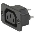 Schurter 10A C13 IEC shuttered Outlet screw Mt 6.3QC