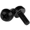 StarTech.com CABSCREWSM6B M6 x 12mm - Mounting Screws - 50 Pack Black M6 x 12mm - Screws- 50 Pack Black - M6 Mounting Screws for Server Rack & Cabinet