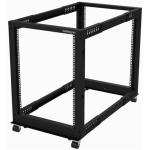 StarTech.com 4POSTRACK15U 15U 19" Open Frame Server Rack - 4 Post Adjustable Depth 56-102cm Mobile - Free Standing Rolling Network/Computer Equipment Data Rack - Dell PowerEdge HP ProLiant ThinkServer