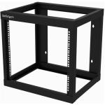 StarTech.com RK919WALLO 9U 19" Wall Mount Network Rack 19" Deep 2 Post Open Frame for Server Room/Data/AV/IT/Communication/Computer Equipment/Patch Panel w/Cage Nuts/Screws Hook/Loop 175lb Capacity