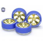 Tamiya Mini 4WD - 35th Anniversary Gold Plated Wheel & Tyre