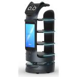 Pudu BellaBot Pro (Black) delivery & advertising bot with Large Digital Screen ideal for displaying Advertisement or Messages to customers for improved Robot to Human experience. AI voice interaction; 8h battery, Load Capacity: 30kgs
