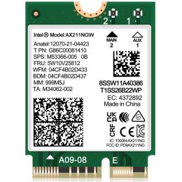 OEM AX211 WiFi 6E + Bluetooth 5.3 Internal M.2 Wireless Adapter With Internal Antenna AX211NGW - 802.11a/b/g/n/ac/ax - Supports Windows 10 / 11 64bit / Google Chrome OS / Linux - M.2 / NGFF