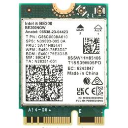 OEM Intel BE200 WiFi 7 + Bluetooth 5.4 Internal M.2 Wireless Adapter Not Compatible with AMD 2.4G/5G/6GHz,Support Win10,11