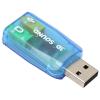 5.1 USB to 3.5mm Mic Headphone Jack 3D PC Sound Audio Adapter Stereo Headset for PC or Laptop (Blue / Black)