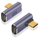 Adapter USB-C Female to USB-C Male 90 Degree Right Angle Adapter, OTG